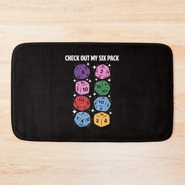 Item preview, Check Out My Six Pack Gaming Dice Joke Gamer Nerd Gift designed and sold by RatCurry.