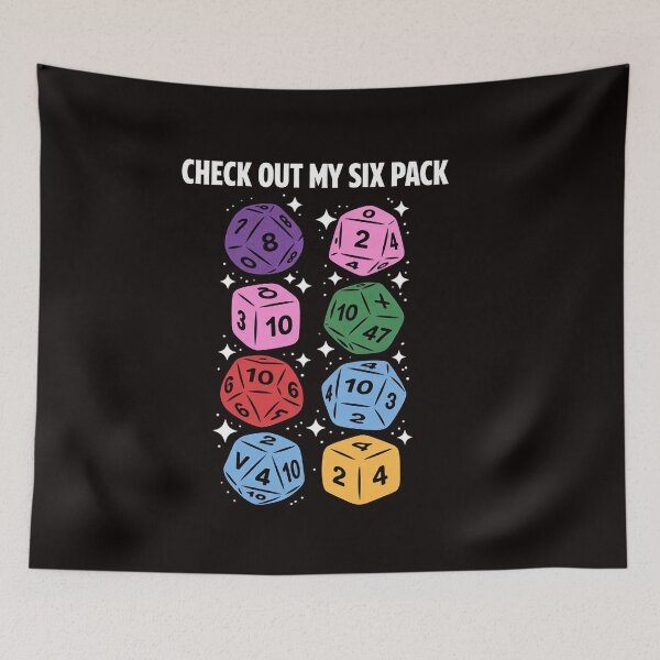 Item preview, Check Out My Six Pack Gaming Dice Joke Gamer Nerd Gift designed and sold by RatCurry.