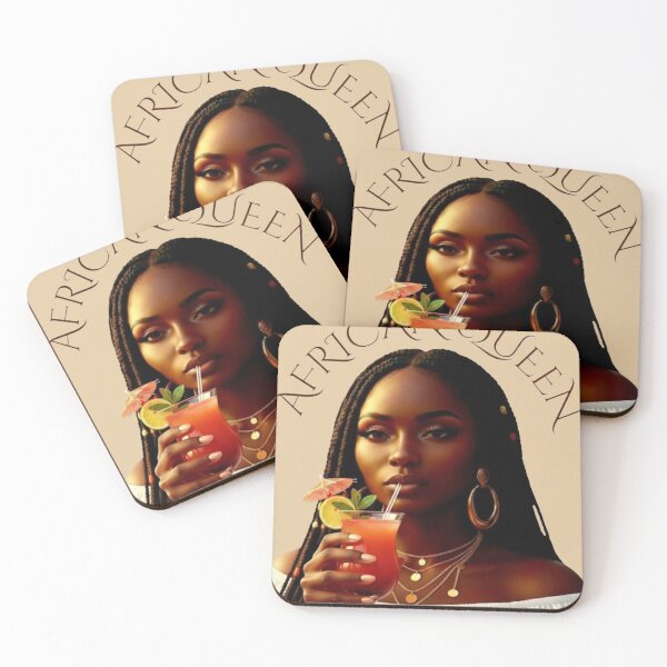 Item preview, Tropical Cocktail Queen | African Woman Summer Vibe & Braids designed and sold by Art's Diner.