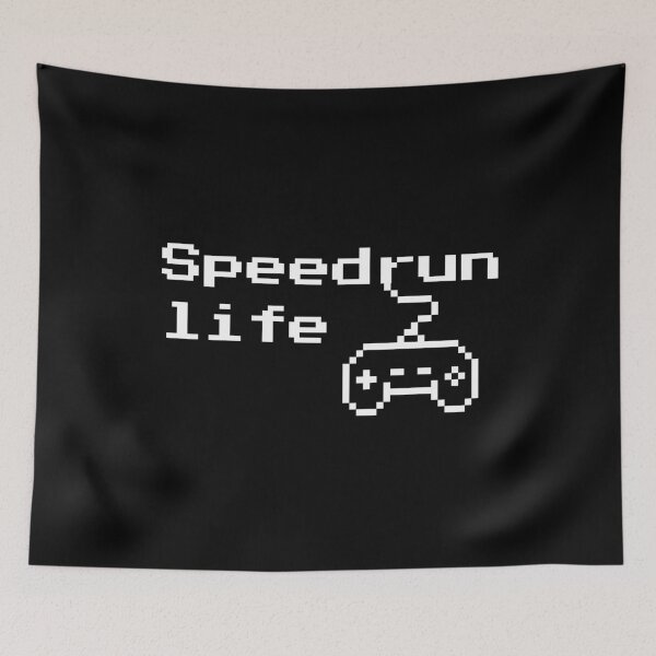 Item preview, Speedrun Life – Pixel Gamer Retro Text Design designed and sold by PHRASEandSTYLE.