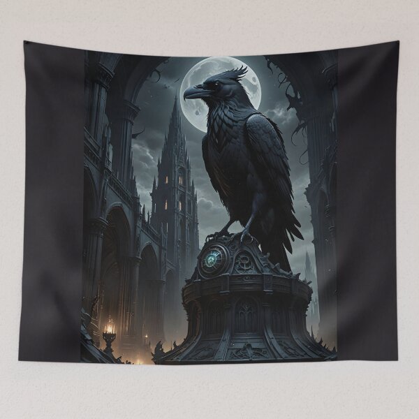Item preview, Midnight Raven on Gothic Crown designed and sold by Wiss2Arts.
