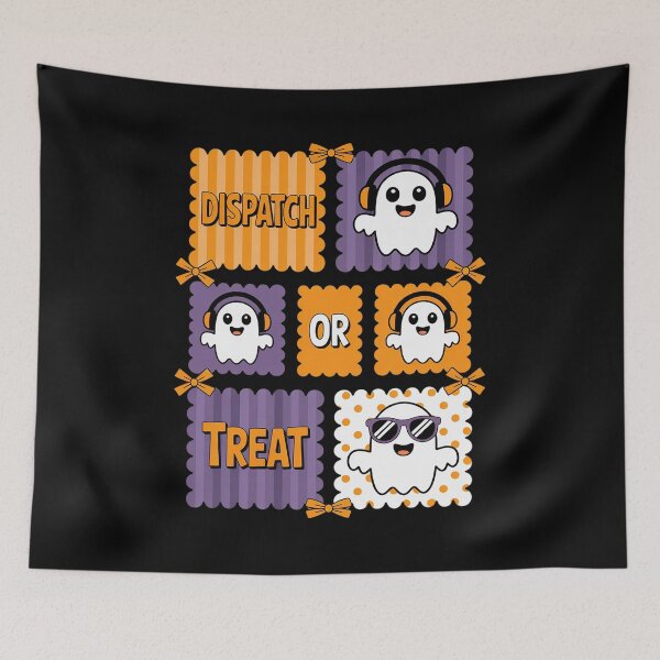 Item preview, Dispatch Or Treat 911 Dispatcher Ghost Halloween Bow Police designed and sold by Sandrhaus.