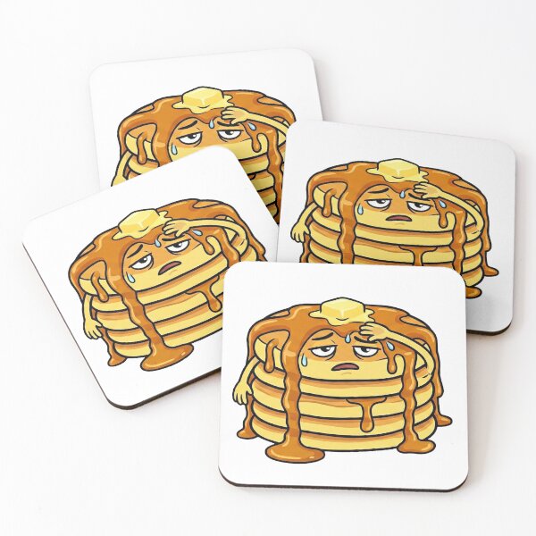 Item preview, Melting Tired Pancakes Funny Breakfast Cartoon designed and sold by srusi.