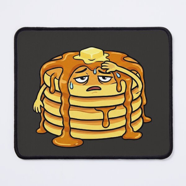 Item preview, Melting Tired Pancakes Funny Breakfast Cartoon designed and sold by srusi.