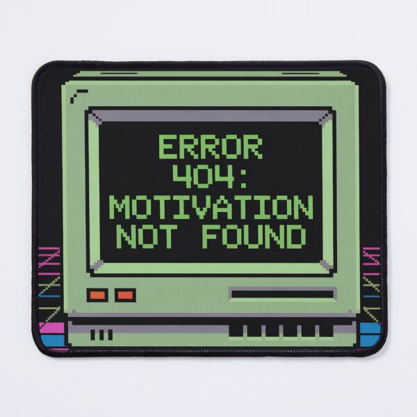 Aperçu de l'œuvre Erreur 404 : Motivation introuvable | Humour de programmeur | Cadeau rétro pour codeur créée et vendue par PXLHDVP.