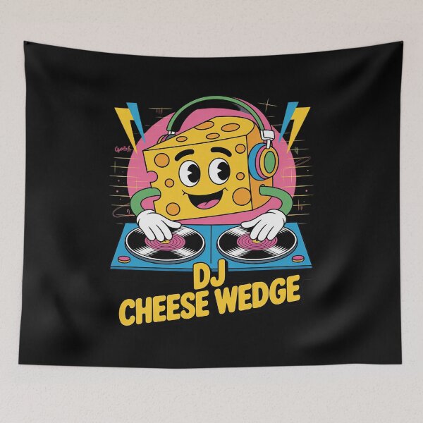 Item preview, Dj Cheese Wedge Cartoon Headphones Fun designed and sold by Sandrhaus.