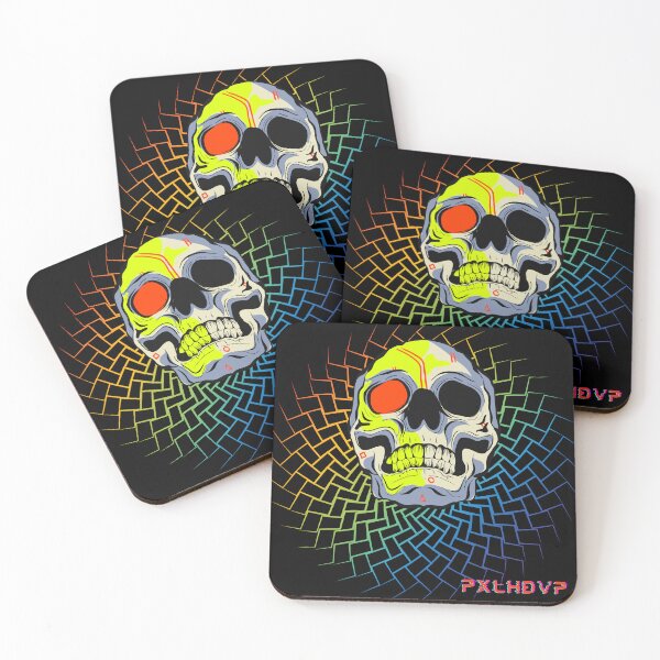Item preview, Psychedelic Pixel Skull | Neon Streetwear Art | Retro Gaming Aesthetic designed and sold by PXLHDVP.