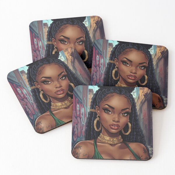 Item preview, “Urban Melanin Portrait | Alley Fantasy Digital Art | Aesthetic Wall Print” designed and sold by Dannygirl999.