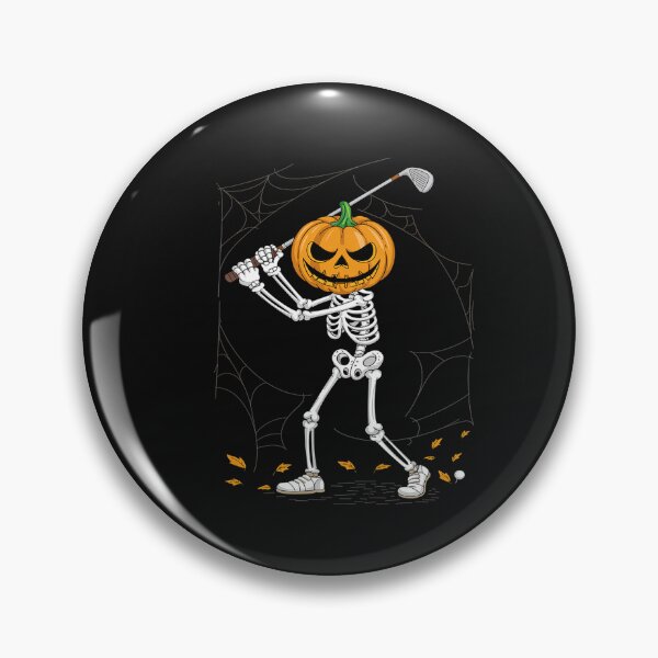 Item preview, Skeleton Golf Halloween Pumpkin Golfing Golfer designed and sold by VladimiaPutin.