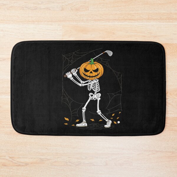 Item preview, Skeleton Golf Halloween Pumpkin Golfing Golfer designed and sold by VladimiaPutin.
