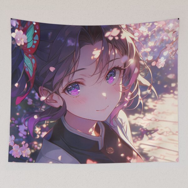 Item preview, Demon Kanao Tsuyuri Cherry Blossom Anime Girl Dreamy Japan Pastel Waifu Beauty designed and sold by CarlosBender.