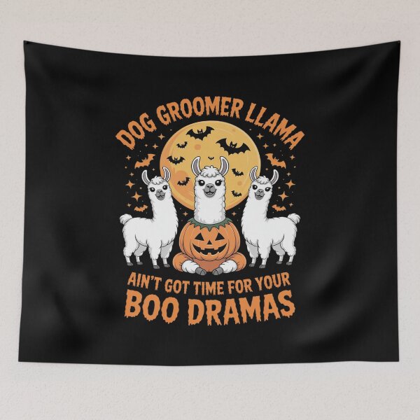 Item preview, Dog Groomer Llama Funny Sarcastic Boo Dramas Halloween designed and sold by Sandrhaus.
