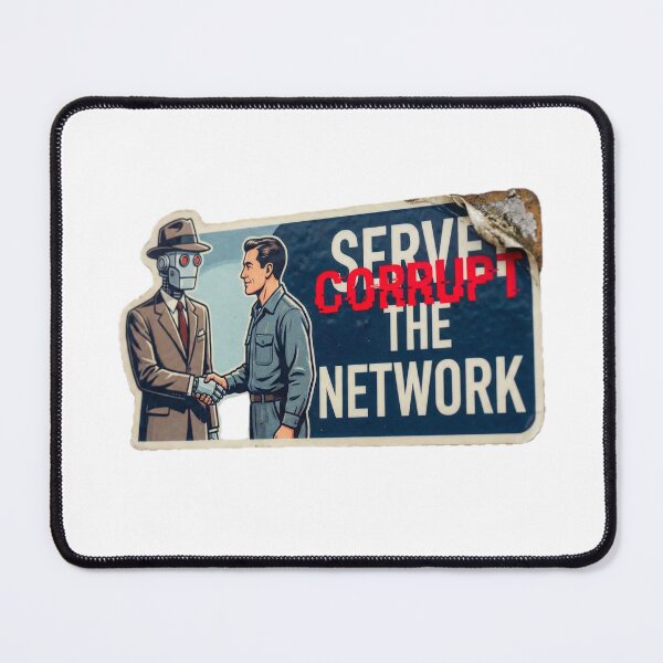 Item preview, Retro Sci-Fi "Corrupt the Network" Sticker designed and sold by evanmack90.