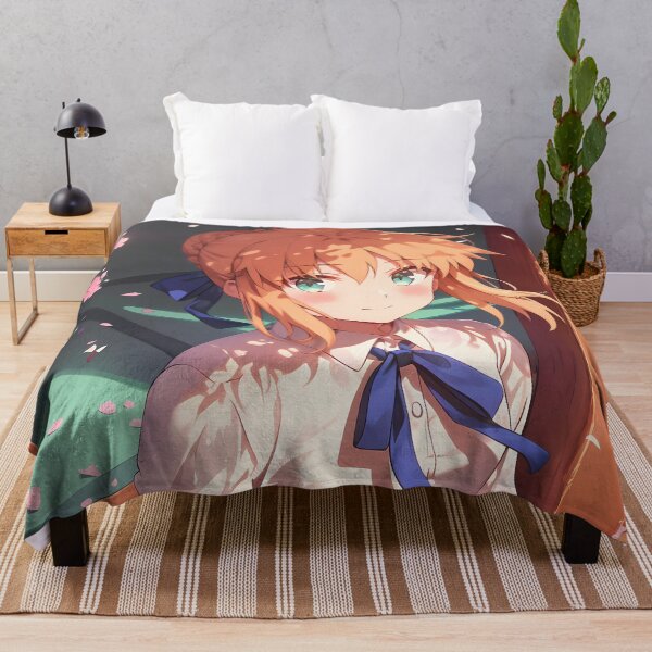 Item preview, Saber Anime Girl Sakura Blossom Japan Spring Pastel Tranquil Fate Stay Night designed and sold by CarlosBender.
