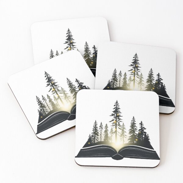 Item preview, The Enchanted Storybook – Magical Forest & Open Book Silhouette designed and sold by NSB-Design.