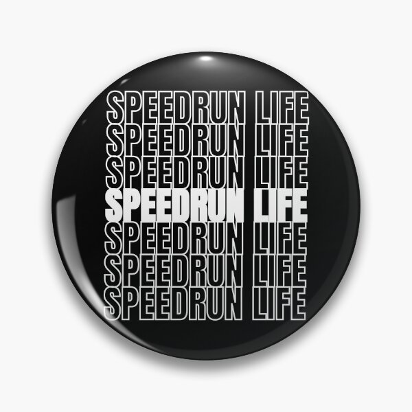 Item preview, Speedrun Life – Repeated Typography Gamer Pattern designed and sold by PHRASEandSTYLE.
