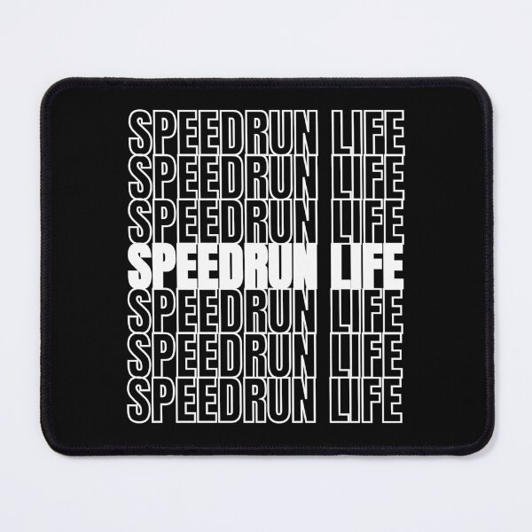 Item preview, Speedrun Life – Repeated Typography Gamer Pattern designed and sold by PHRASEandSTYLE.