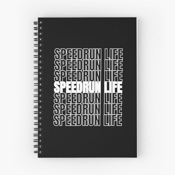 Item preview, Speedrun Life – Repeated Typography Gamer Pattern designed and sold by PHRASEandSTYLE.