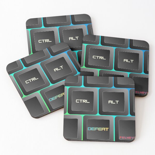 Item preview, Ctrl Alt Defeat Cyan | Funny Gamer Gift | RGB Keyboard Humor Shirt designed and sold by PXLHDVP.