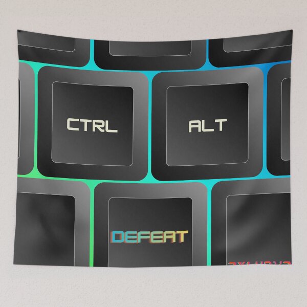 Item preview, Ctrl Alt Defeat Cyan | Funny Gamer Gift | RGB Keyboard Humor Shirt designed and sold by PXLHDVP.