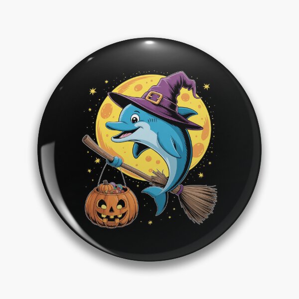 Item preview, Dolphin Witch Hat Trick or Treat Candy Bucket Halloween designed and sold by ryukaizox1.