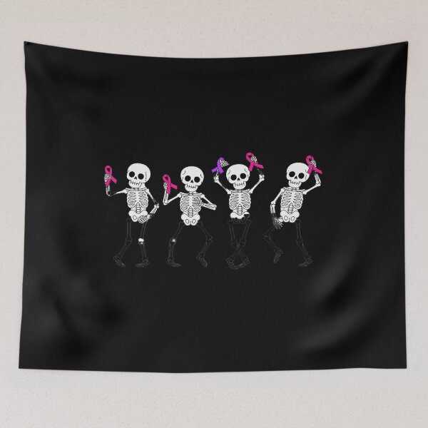 Item preview, Domestic Violence Breast Cancer Pink Purple Ribbon Skeletons designed and sold by ryukaizox1.