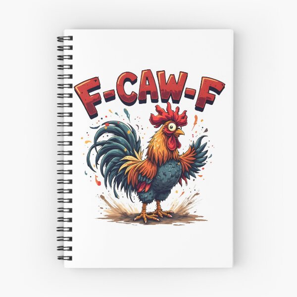 Item preview, F-CAW-F Chicken – Funny Cartoon Rooster with Color Splash and Farmyard Attitude designed and sold by SoftyDesigns.