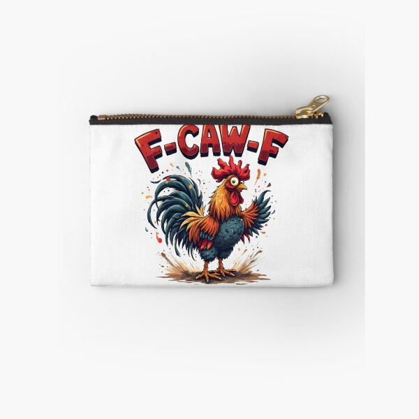 Item preview, F-CAW-F Chicken – Funny Cartoon Rooster with Color Splash and Farmyard Attitude designed and sold by SoftyDesigns.