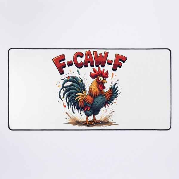 Item preview, F-CAW-F Chicken – Funny Cartoon Rooster with Color Splash and Farmyard Attitude designed and sold by SoftyDesigns.