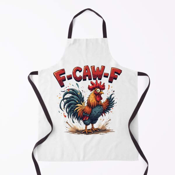 Item preview, F-CAW-F Chicken – Funny Cartoon Rooster with Color Splash and Farmyard Attitude designed and sold by SoftyDesigns.