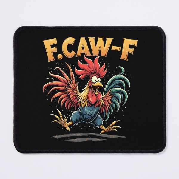 Item preview, F Caw F Funny Crazy Rooster Cartoon T-Shirt Design designed and sold by SoftyDesigns.