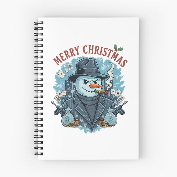 Item preview, Gangster Snowman Christmas Art – Funny Mafia Snowman Holiday Design designed and sold by TayShopMT.
