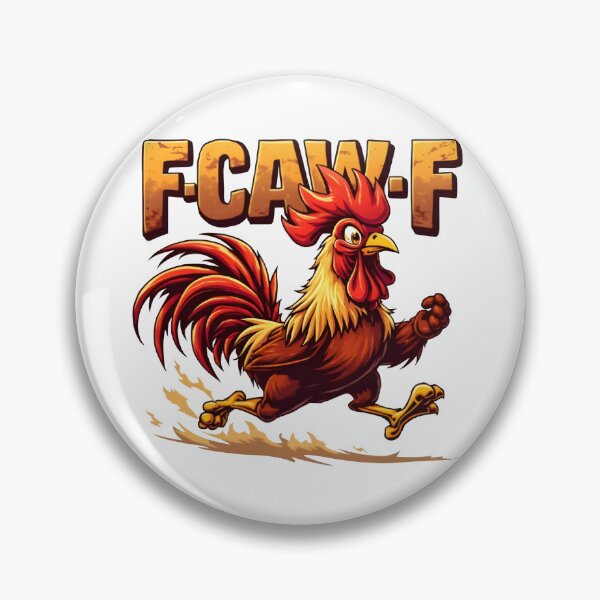 Item preview, F-CAW-F Rooster – Funny Cartoon Chicken with Bold Farmyard Energy designed and sold by SoftyDesigns.