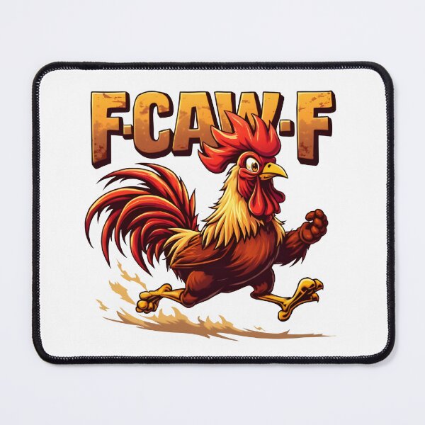 Item preview, F-CAW-F Rooster – Funny Cartoon Chicken with Bold Farmyard Energy designed and sold by SoftyDesigns.