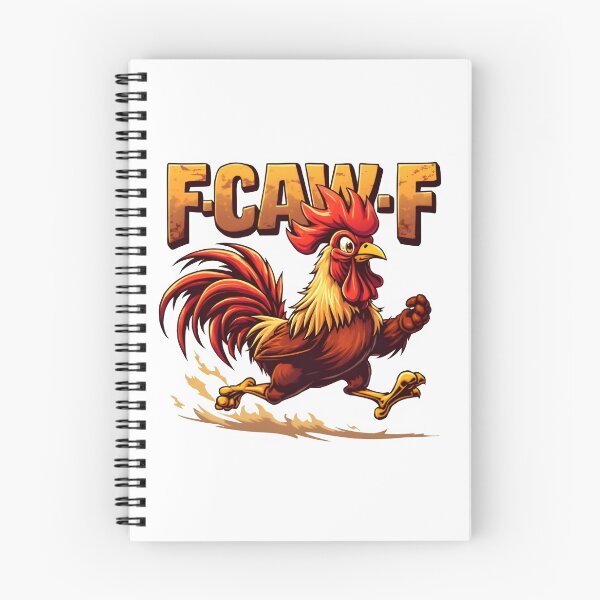 Item preview, F-CAW-F Rooster – Funny Cartoon Chicken with Bold Farmyard Energy designed and sold by SoftyDesigns.