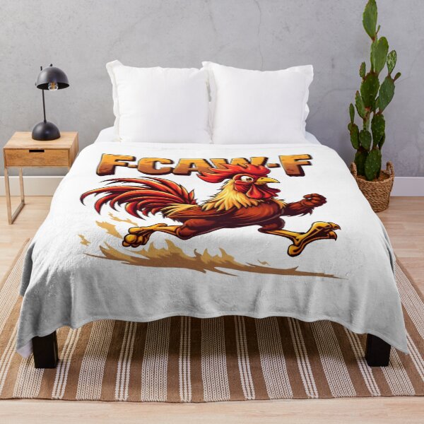 Item preview, F-CAW-F Rooster – Funny Cartoon Chicken with Bold Farmyard Energy designed and sold by SoftyDesigns.