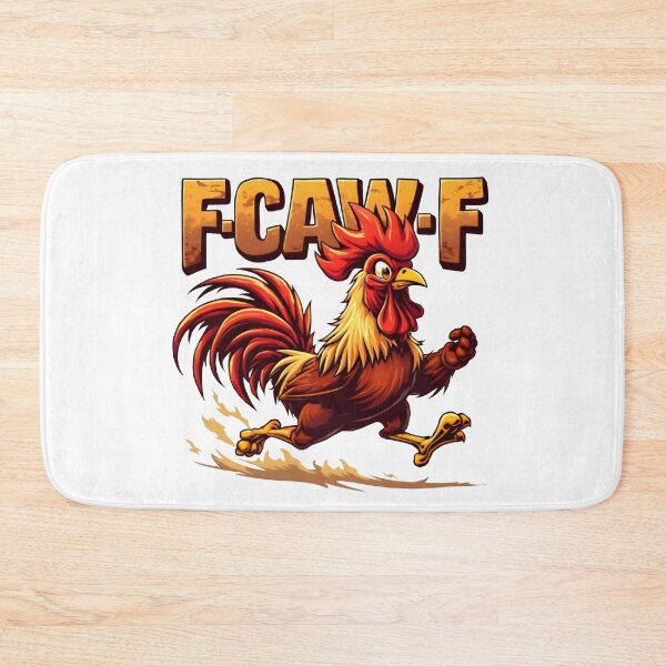 Item preview, F-CAW-F Rooster – Funny Cartoon Chicken with Bold Farmyard Energy designed and sold by SoftyDesigns.