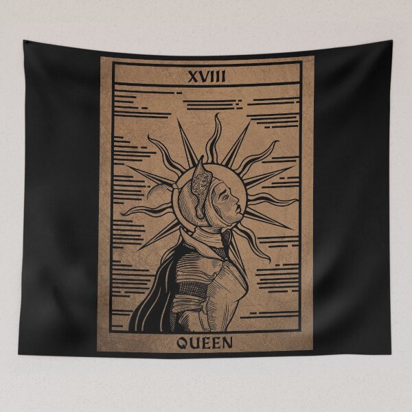 Item preview, medieval templar knight queen tarot card designed and sold by CamaleonDesigns.