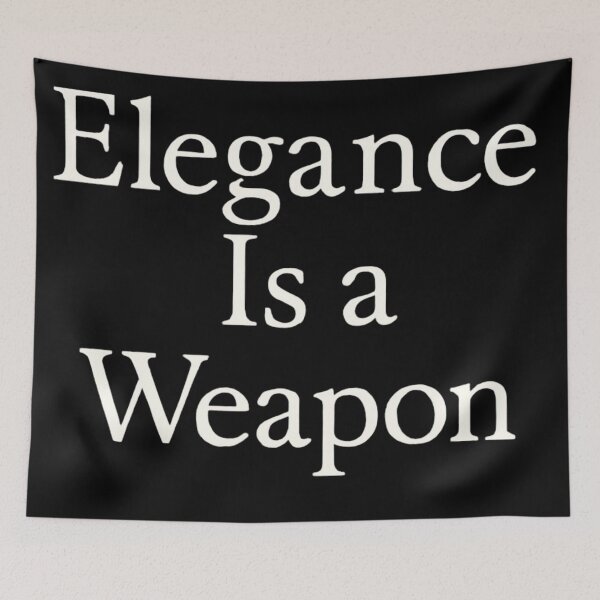 Item preview, Elegance Is a Weapon – Gothic Minimalist Quote – Dark Academia Typography Design designed and sold by Mouraludia.