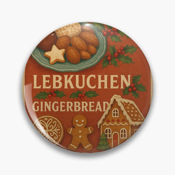 Artikelvorschau, Deutsche Weihnachtsdesserts – Lebkuchen- und Lebkuchen-Vintage-Poster entworfen und verkauft von Novel Works Studio.