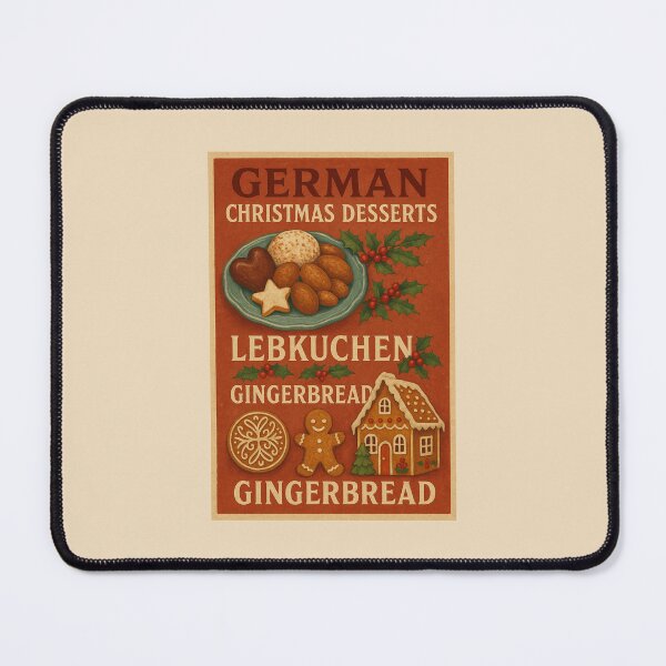 Item preview, German Christmas Desserts — Lebkuchen & Gingerbread Vintage Poster designed and sold by Novel Works Studio.