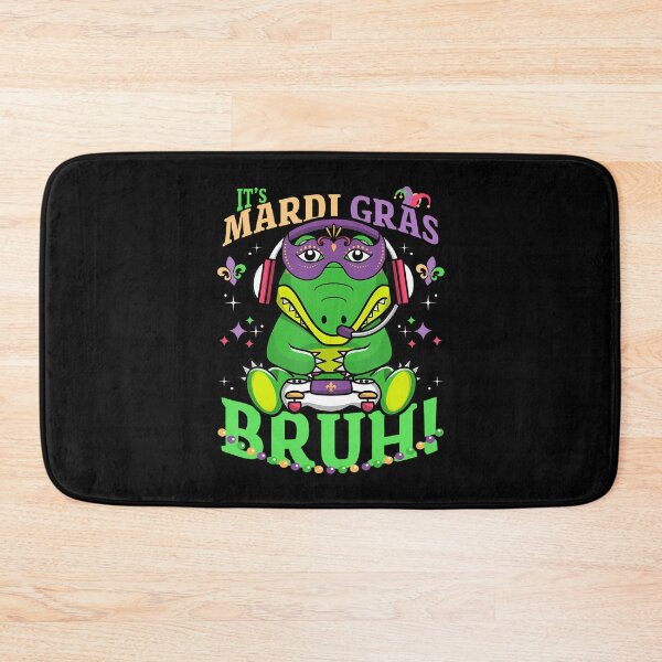 Item preview, Bruh Mardi Gras Alligator Gaming Video Games Men Boys Kids designed and sold by TashiaJerrie.