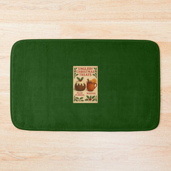 Item preview, British Christmas Desserts — Plum Pudding & Wassail Vintage Poster designed and sold by Novel Works Studio.