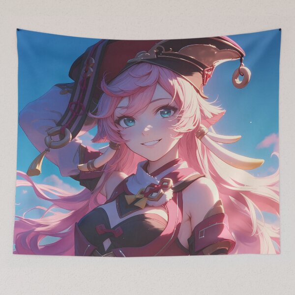 Item preview, Yanfei Genshin Impact Game Anime Girl Waifu Fantasy Liyue Sunshine Charm designed and sold by CarlosBender.