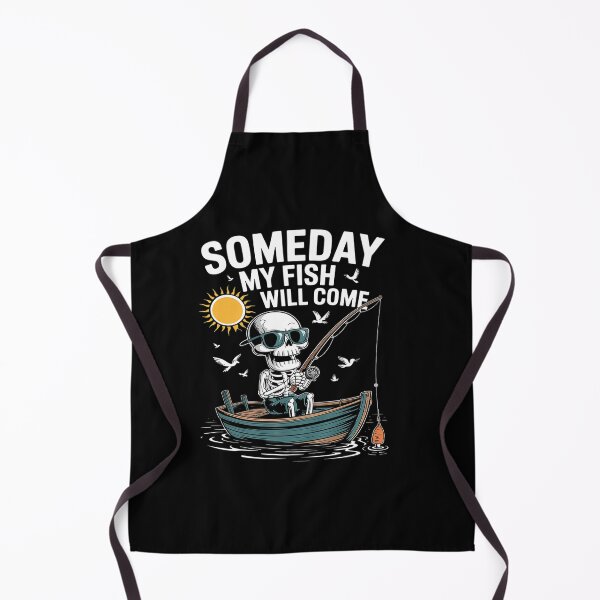 Item preview, Someday fish will come funny Fishing hobby Design Skeletton designed and sold by tkhrbika.