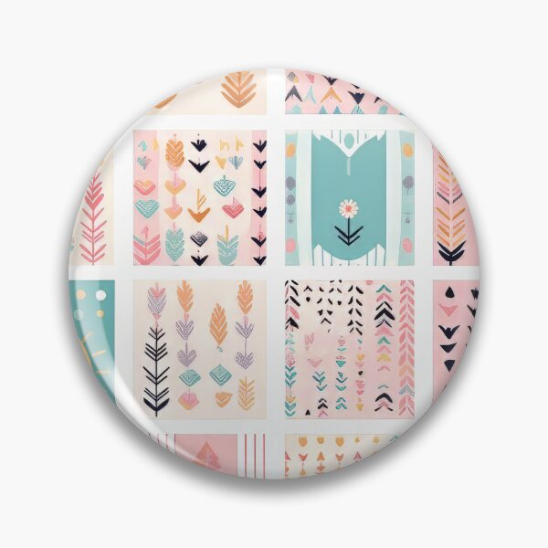 Item preview, Geometric Boho Leaf & Arrow Pattern – Pastel Minimalist Mixed Motif Design designed and sold by Inspiring Strokes.
