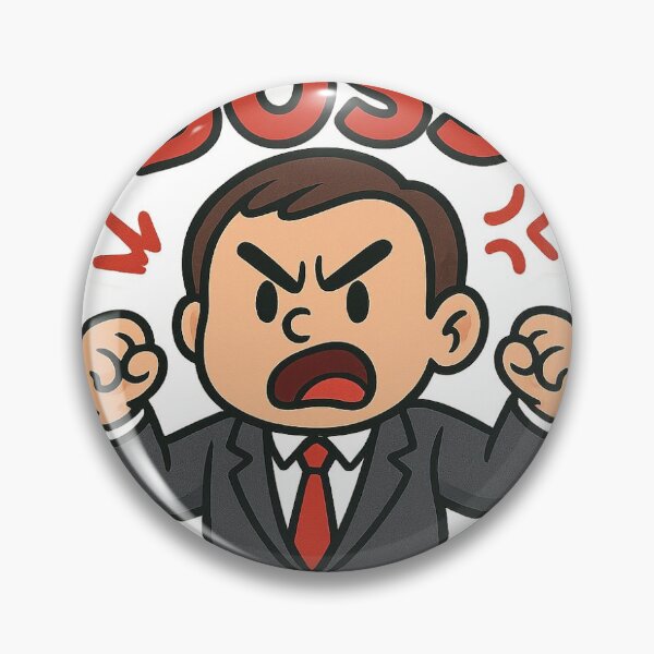 Item preview, Angry Boss Funny Cartoon Sticker designed and sold by JJPSuppplies.