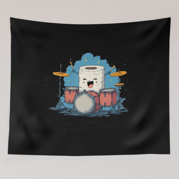 Item preview, Drumming Toilet Paper Graphic For Rock Lovers designed and sold by BeverlyBrenda.
