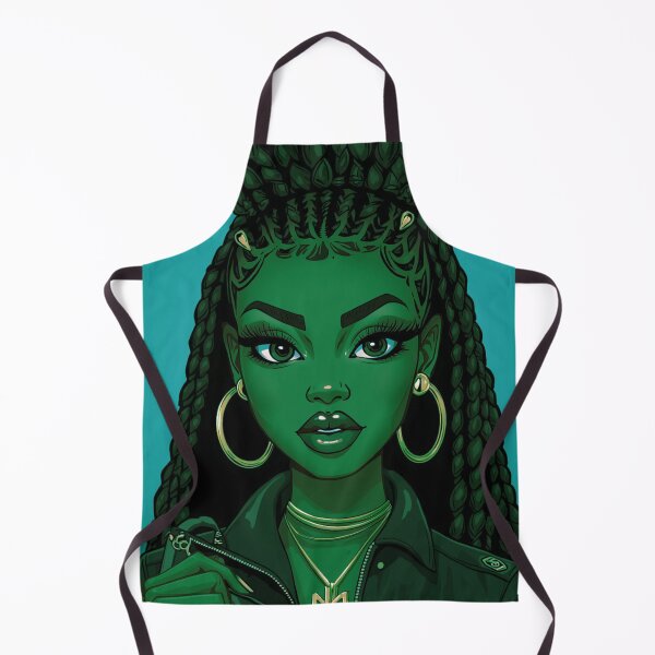 Item preview, “Emerald Melanin Queen | Green Glam Portrait | Fantasy Aesthetic Art” designed and sold by Dannygirl999.