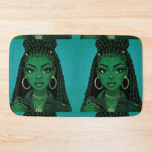 Item preview, “Emerald Melanin Queen | Green Glam Portrait | Fantasy Aesthetic Art” designed and sold by Dannygirl999.